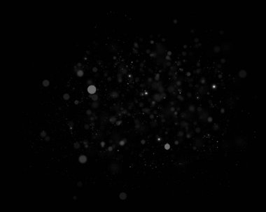 Defocused soft light and bokeh glitter lights background. Golden shimmering particles abstract bokeh glitter background. Abstract dust bokeh background.