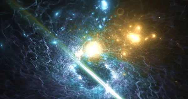 Abstract Energy Particles Quantum Field Outer Space Backgrounds Science Technology — Stock fotografie