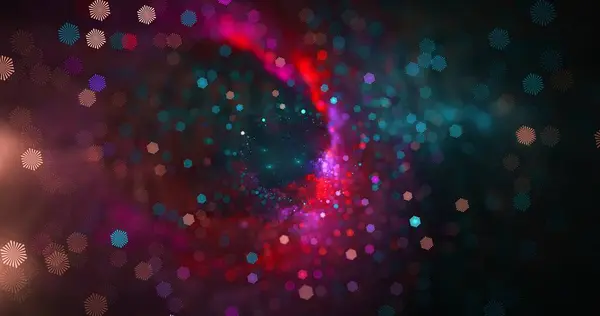 Defocused Soft Light Glowing Particle Bokeh Background Abstract Multi Color — Fotografia de Stock