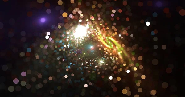 Defocused Soft Light Glowing Particle Bokeh Background Abstract Multi Color — Stockfoto