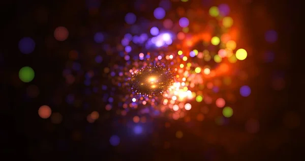 Defocused Soft Light Glowing Particle Bokeh Background Abstract Multi Color — Stockfoto