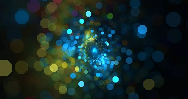 Defocused Soft Light Glowing Particle Bokeh Background Abstract Multi Color — Stockfoto