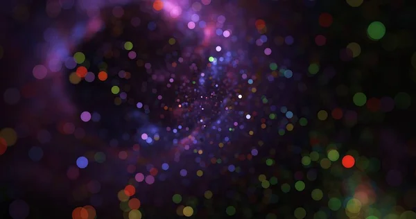 Defocused Soft Light Glowing Particle Bokeh Background Abstract Multi Color — Stock fotografie