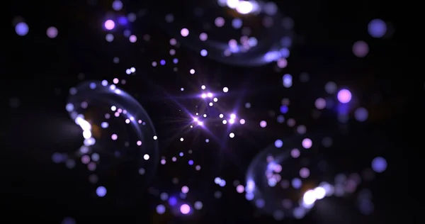 Defocused Soft Light Glowing Particle Bokeh Background Abstract Multicolor Soft — Foto de Stock