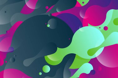 3d geometrical motion graphics background. yellow orange colored sphere meta balls multi-colored geometric shape background. Graphics backgrounds for text, title, video, and animation.