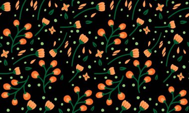 Floral texture seamless pattern background. Organic seamless pattern set. Modern exotic design for paper, cover, fabric, interior decor and other users.