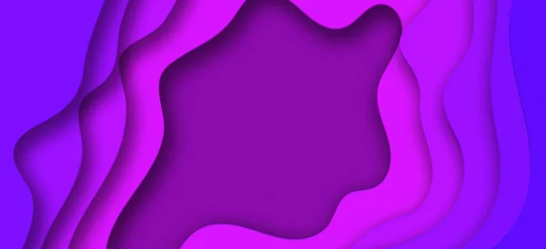 Purple Paper Cut Background Abstract Colorful Wavy Background Papercut Style — Zdjęcie stockowe