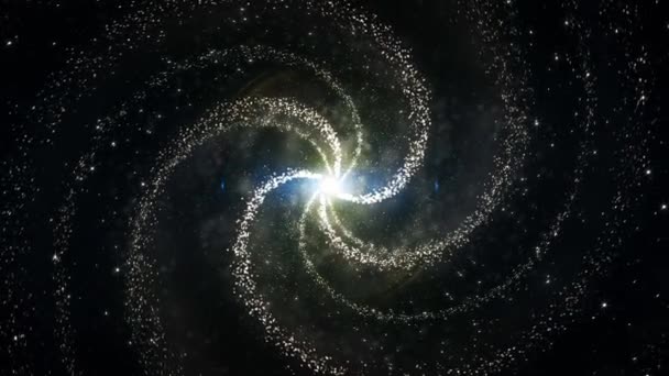 Spiral Galaxy Universe Revolving Bright Galaxy Animated Video Interstellar Space — Video
