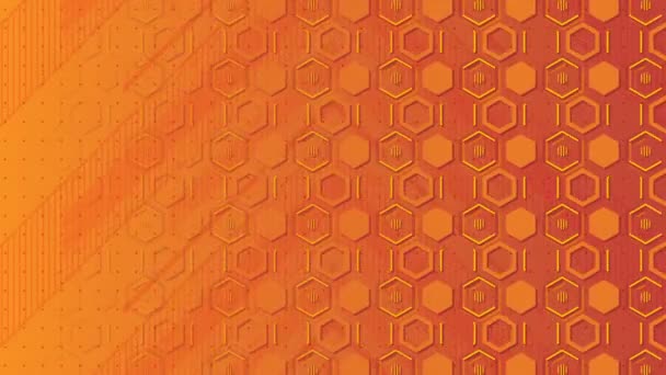 Orange Color Animated Geometrical Shape Motion Graphics Background Video Multicolor — Stock Video