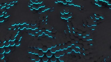 Altıgenli soyut arkaplan, canlandırma