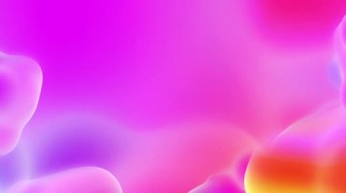 Soyut üç boyutlu damlalar döngüsü. 3d Soyut renkli yumuşak eğimli Metaballar Arkaplan animasyonu. Çok renkli metaforlar şekil değiştiriyor. Yumuşak 3d Geometrik sıvı gradyan küre mavi menekşe hareket grafikleri arka planı.