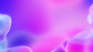 Soyut üç boyutlu damlalar döngüsü. 3d Soyut renkli yumuşak eğimli Metaballar Arkaplan animasyonu. Çok renkli metaforlar şekil değiştiriyor. Yumuşak 3d Geometrik sıvı gradyan küre mavi menekşe hareket grafikleri arka planı.