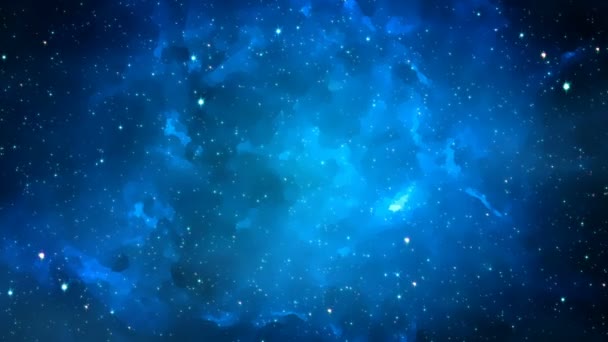 Space Nebula Vetenskap Astronomi Bakgrund Flyg Genom Stora Kluster Stjärnor — Stockvideo