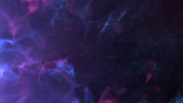 Digital Lowpoly Plexus Animation Background Abstract Plexus Background Animation Rendered — Vídeo de Stock