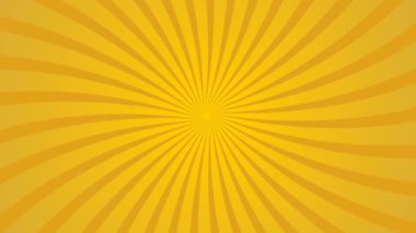 abstract background with rolling yellow rays, animation
