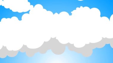 Flat 2d animated rocket background. 2d animated cartoon background. Video for sales, marketing, branding, promotion and presentation.
