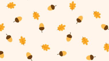 2d animated flat cartoon pattern background. Animated 2d Nuts seamless pattern animation.
