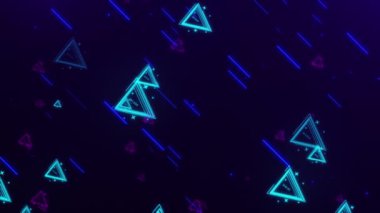 Digital 3d lowpoly plexus animation background. Abstract Plexus background animation. 3d rendered abstract plexus shapes. Connection and web concept. Digital, communication and technology background with lines and dots.