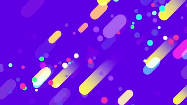 Flat Concept Multi Colored Geometrical Shape Motion Graphics Background Title — Stockvideo