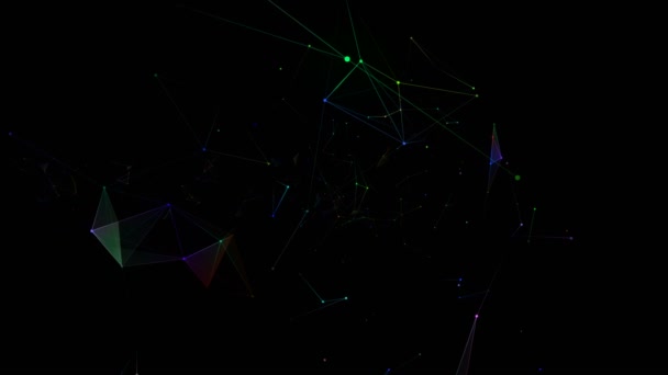 Digital Lowpoly Plexus Animation Background Abstract Plexus Background Animation Rendered — Stock video