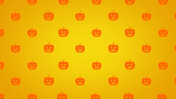 Animated Flat Cartoon Pattern Background Animated Pumpkin Seamless Pattern Animation — 图库视频影像