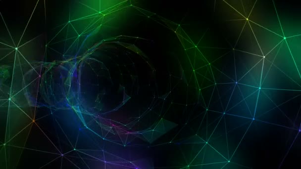 Digital Lowpoly Plexus Animation Background Abstract Plexus Background Animation Rendered — Vídeo de Stock