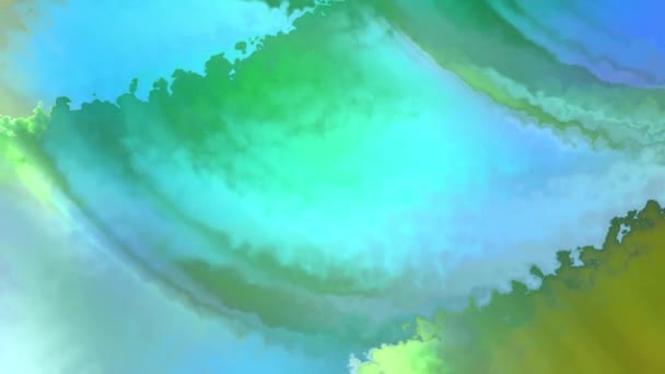 抽象パターン液体表面ネオンと鮮やかな色の動きの背景の色 流体芸術 グランジ アート インク ペイントIn流体動き — ストック動画
