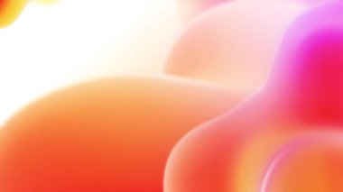 Soyut üç boyutlu damlalar döngüsü. 3d Soyut renkli yumuşak eğimli Metaballar Arkaplan animasyonu. Çok renkli metaforlar şekil değiştiriyor. Yumuşak 3d Geometrik sıvı gradyan küre mavi menekşe hareket grafikleri arka planı.