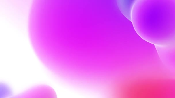 Bucle Manchas Abstractas Abstracto Colorido Gradiente Suave Metaballs Animación Fondo — Vídeos de Stock