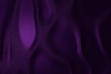 Blurry, noisy and selective focus image of blue Color luxury fabric leather texture. Abstract computer generated luxurious silk satin texture background. Beautiful wavy soft folds on the surface of the fabric.