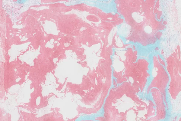 Blue White Pink Grey Marble Ink Background Acrylic Painting Canvas — Stockfoto
