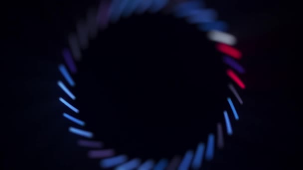 Abstraktní Dlouhé Koncové Světelné Čáry Geometrické Pozadí Modrý Futuristický Proud — Stock video