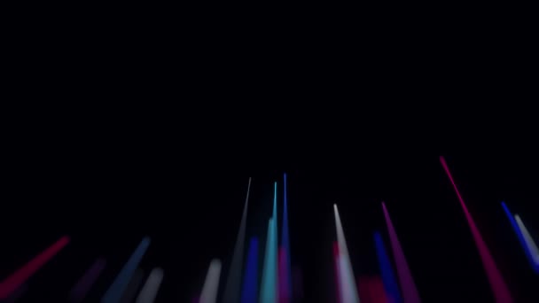 Abstract Long Tail Light Lines Geometric Background Blue Futuristic Stream — Vídeos de Stock