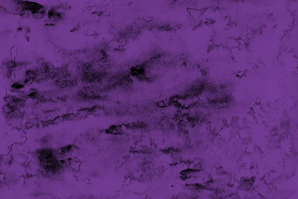 Грязно Фиолетовая Мутная Акварельная Текстура Черном Полотне Текстурированном Бумажном Фоне — стоковое фото