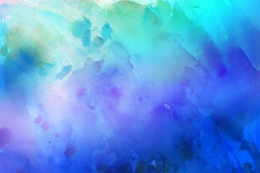 Soyut resim ve fırça darbelerinin yumuşak su rengi dokusu. Tablo ya da çizim kağıdı üzerine mürekkep rengi renginde pastel boya. Bir tablonun Grunge yüzey dokusu.