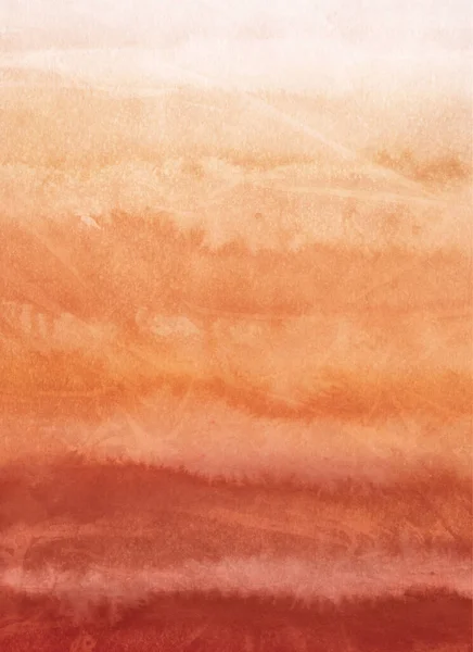 Grungy Zajos Piros Narancs Felhős Akvarell Textúra Egy Fehér Vászon — Stock Fotó