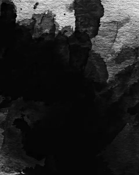 Abstract Grungy Zwarte Aquareltextuur Achtergrond Donker Zwart Artistiek Achtergrond — Stockfoto