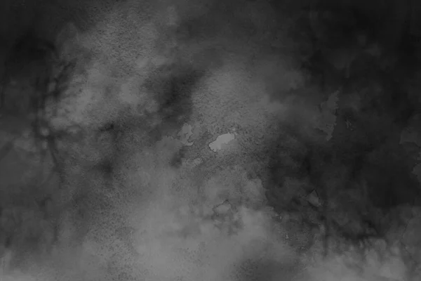 Kağıt arkaplan üzerinde siyah suluboya dokusu. Grunge Black soyut boya ve bir fırça ve sulu renk dokuları. Koyu renk soyut akrilik boya fırçası darbeleri arka plan.