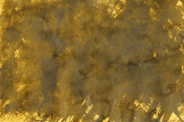 Golden Ink Texture Backgrounds Soft Gold Water Ink Paper Canvas — Stock Photo, Image