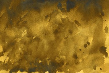 Kağıt ya da tuval üzerinde altın mürekkep dokusu. Parlak, zarif ve kaliteli altın mürekkep dokusu. Soyut sanat, ödüller, konser, sunum, grafik tasarım ve daha fazlası için arkaplan.