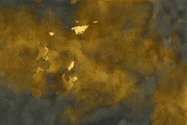 Goud Grijs Marmer Patroon Textuur Vloeibaar Goud Droog Abstract Schilderen — Stockfoto