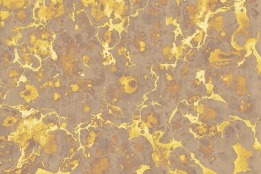 Modern duvar boyası tasarımı. Soyut çok renkli ıslak beton arka plan. Serbest stil ve el yapımı model arkaplanı. Boya istasyonunun duvar boyası. Resim yaptıktan sonra arta kalan boyalar. Sıvı mermer resim