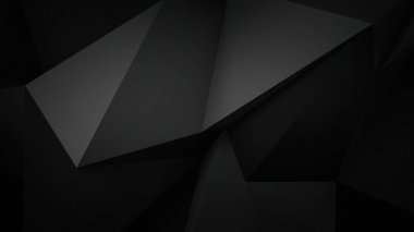 Siyah renk düşük poligonal şekiller üç boyutlu geometrik arkaplan oluşturdu. Gri ve siyah soyut düşük poligonal arka plan. üçgen çokgen soyut arkaplan.