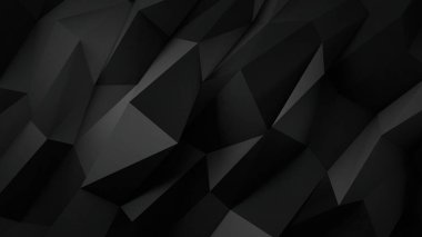 Siyah renk düşük poligonal şekiller üç boyutlu geometrik arkaplan oluşturdu. Gri ve siyah soyut düşük poligonal arka plan. üçgen çokgen soyut arkaplan.