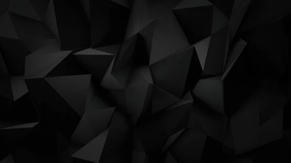 Siyah renk düşük poligonal şekiller üç boyutlu geometrik arkaplan oluşturdu. Gri ve siyah soyut düşük poligonal arka plan. üçgen çokgen soyut arkaplan.