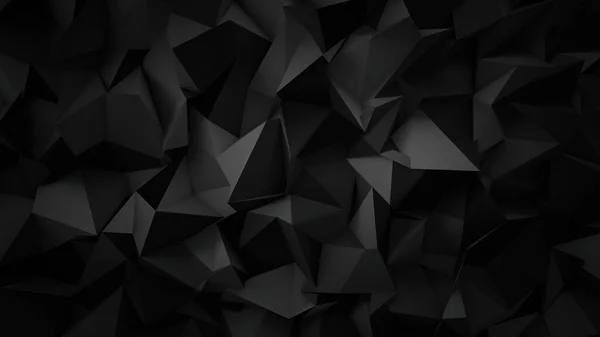 Siyah renk düşük poligonal şekiller üç boyutlu geometrik arkaplan oluşturdu. Gri ve siyah soyut düşük poligonal arka plan. üçgen çokgen soyut arkaplan.