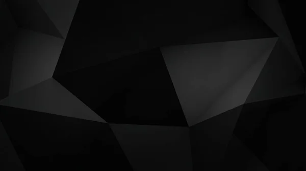 Černá Barva Nízké Poly Rozmanité Polygonální Tvary Generované Geometrické Pozadí — Stock fotografie