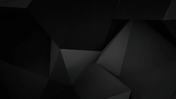 Siyah renk düşük poligonal şekiller üç boyutlu geometrik arkaplan oluşturdu. Gri ve siyah soyut düşük poligonal arka plan. üçgen çokgen soyut arkaplan.