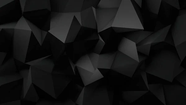 Siyah renk düşük poligonal şekiller üç boyutlu geometrik arkaplan oluşturdu. Gri ve siyah soyut düşük poligonal arka plan. üçgen çokgen soyut arkaplan.