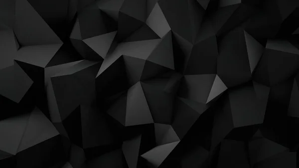 Siyah renk düşük poligonal şekiller üç boyutlu geometrik arkaplan oluşturdu. Gri ve siyah soyut düşük poligonal arka plan. üçgen çokgen soyut arkaplan.